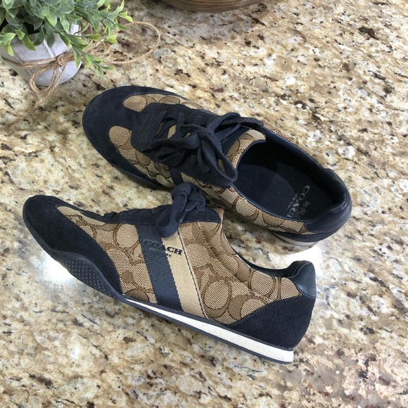 Coach Shoes - ‼️SALE‼️Coach Kelson Blue Khaki Chestnut Lace-Up Sneakers 5.5